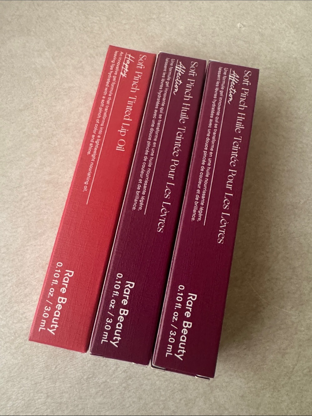 Rare Beauty Soft Pinch Tinted Lip Oil Trio - Happy and Affection